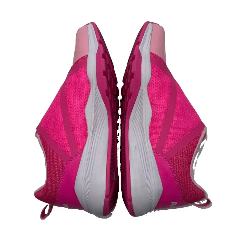 Reebok Equal Fit Kid`s  Running Shoes Girls Pink Slip On Size 7